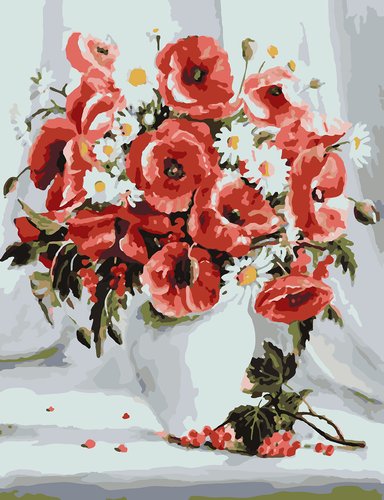 

Картина по номерам Красиво Красим Маки И Ромашки, 40 х 50 см, Маки И Ромашки