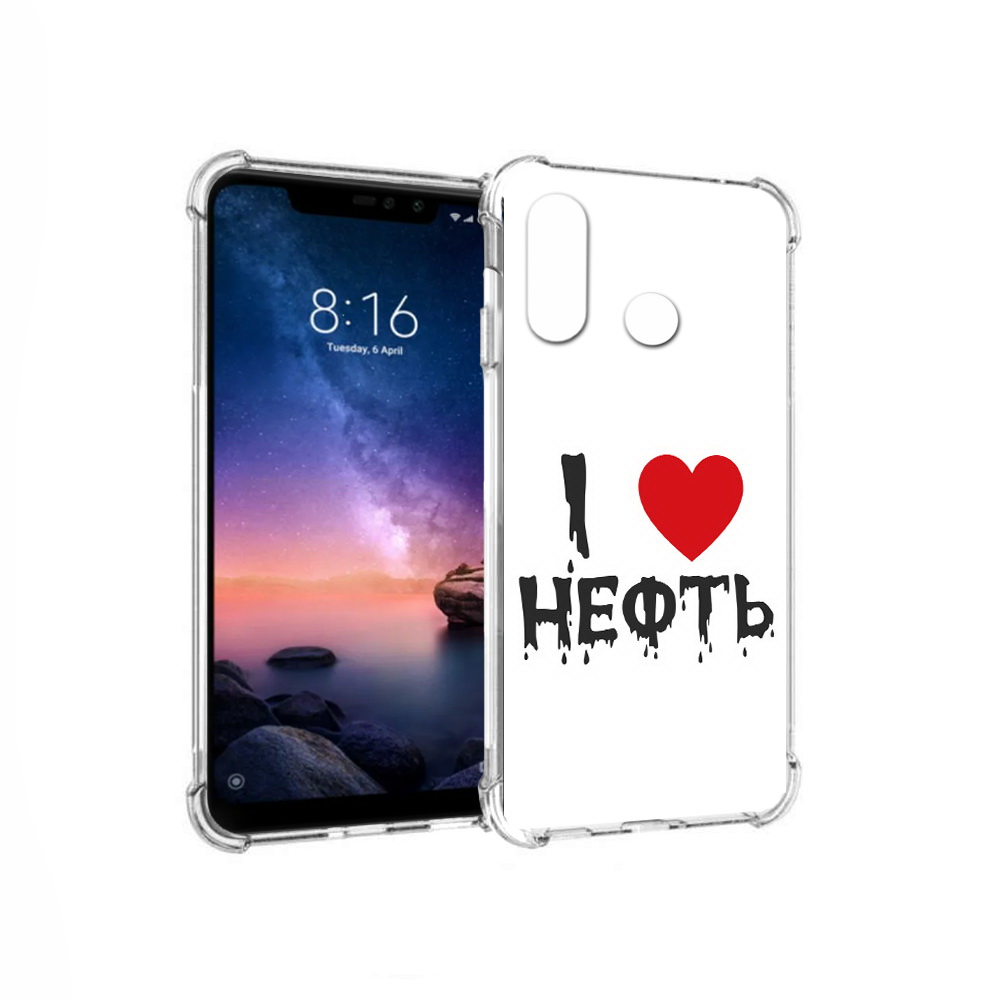 

Чехол MyPads Tocco для Xiaomi Redmi Note 6 нефть (PT118671.310.522), Прозрачный, Tocco