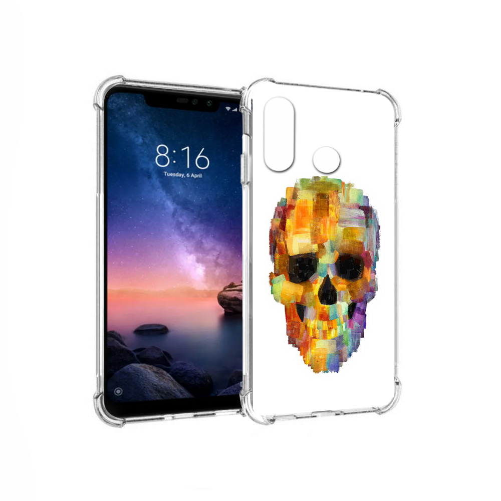 

Чехол MyPads Tocco для Xiaomi Redmi Note 6 нарисованный череп (PT118671.310.516), Прозрачный, Tocco