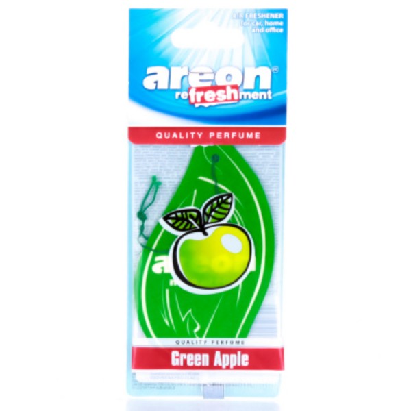 

Ароматизатор в машину Areon 704045303 зеленое яблоко, Зеленый