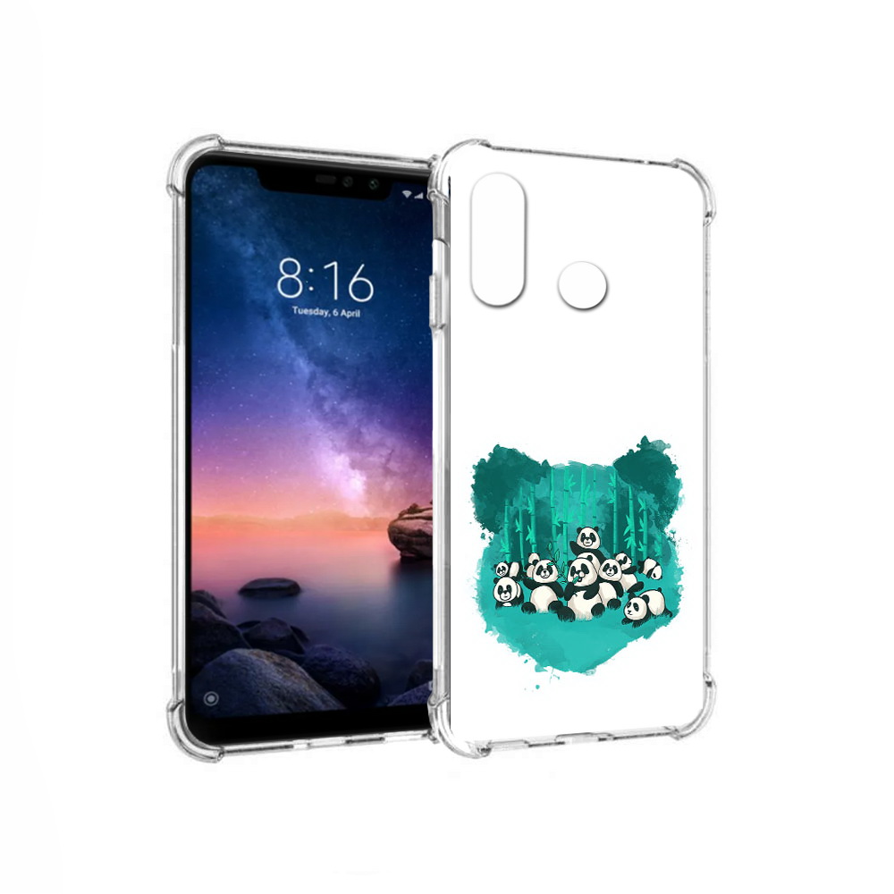 

Чехол MyPads Tocco для Xiaomi Redmi Note 6 нарисованные панды (PT118671.310.508), Прозрачный, Tocco