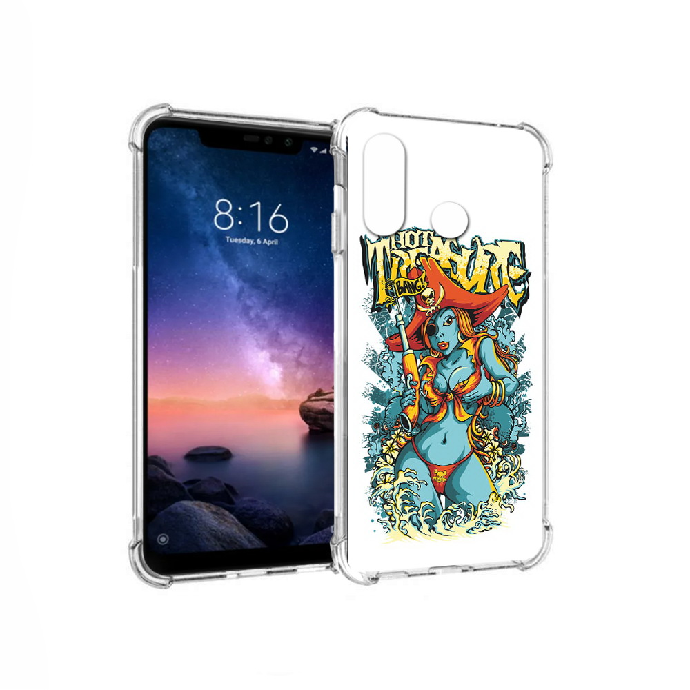 

Чехол MyPads Tocco для Xiaomi Redmi Note 6 нарисованная синяя девушка комикс, Прозрачный, Tocco
