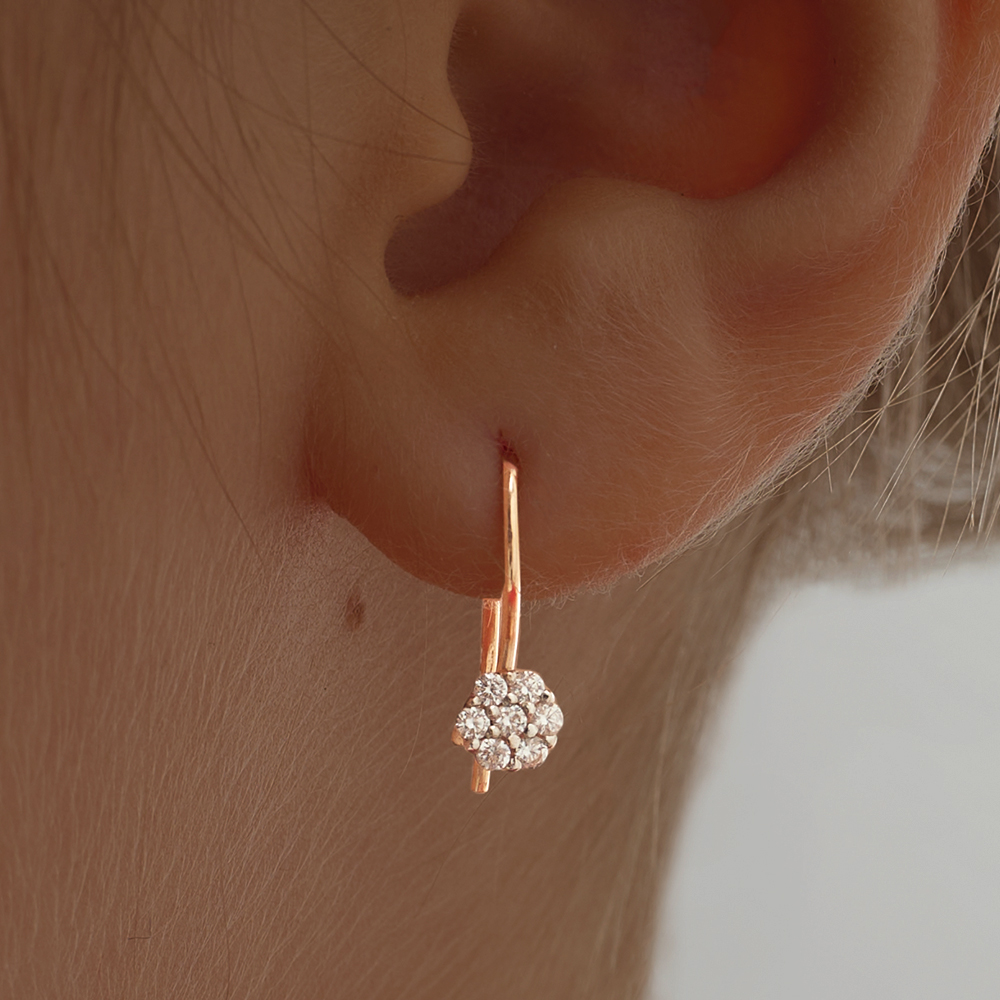 

Серьги золотые с фианитами арт. 1125115, 1125115