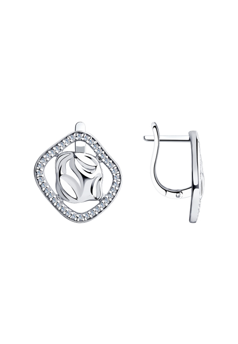 

Серьги из серебра с фианитом SOKOLOV 94023801, 94023801_k