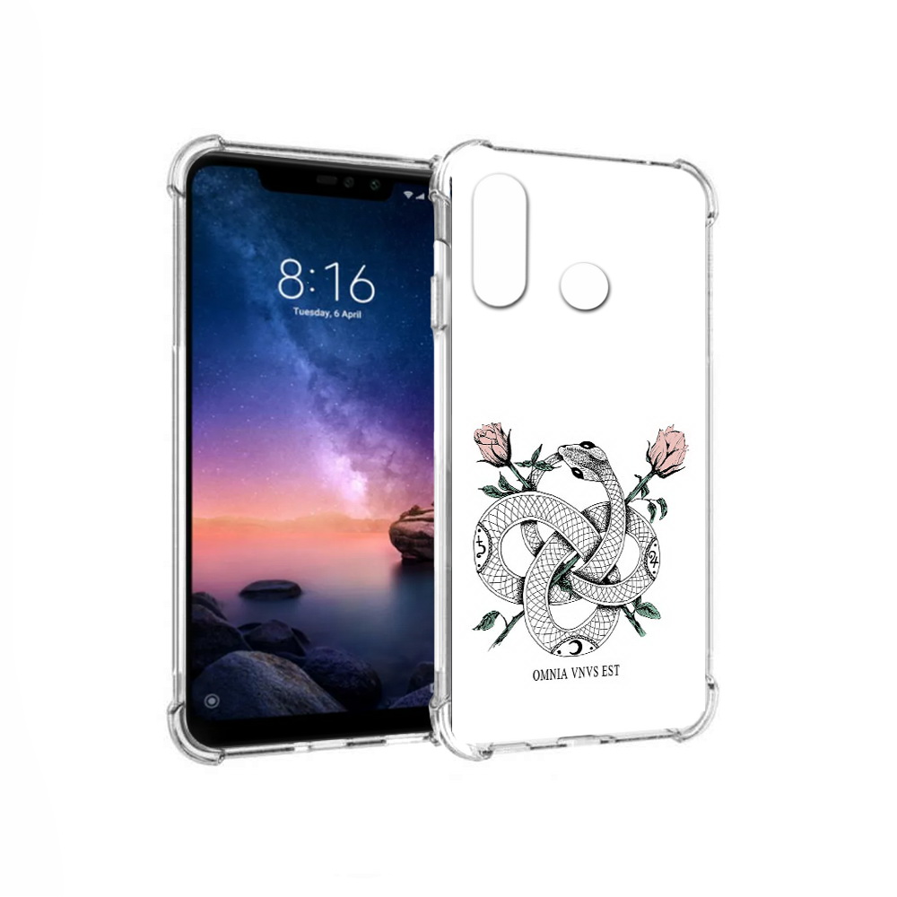 

Чехол MyPads Tocco для Xiaomi Redmi Note 6 нарисованная змея абстракция (PT118671.310.502), Прозрачный, Tocco