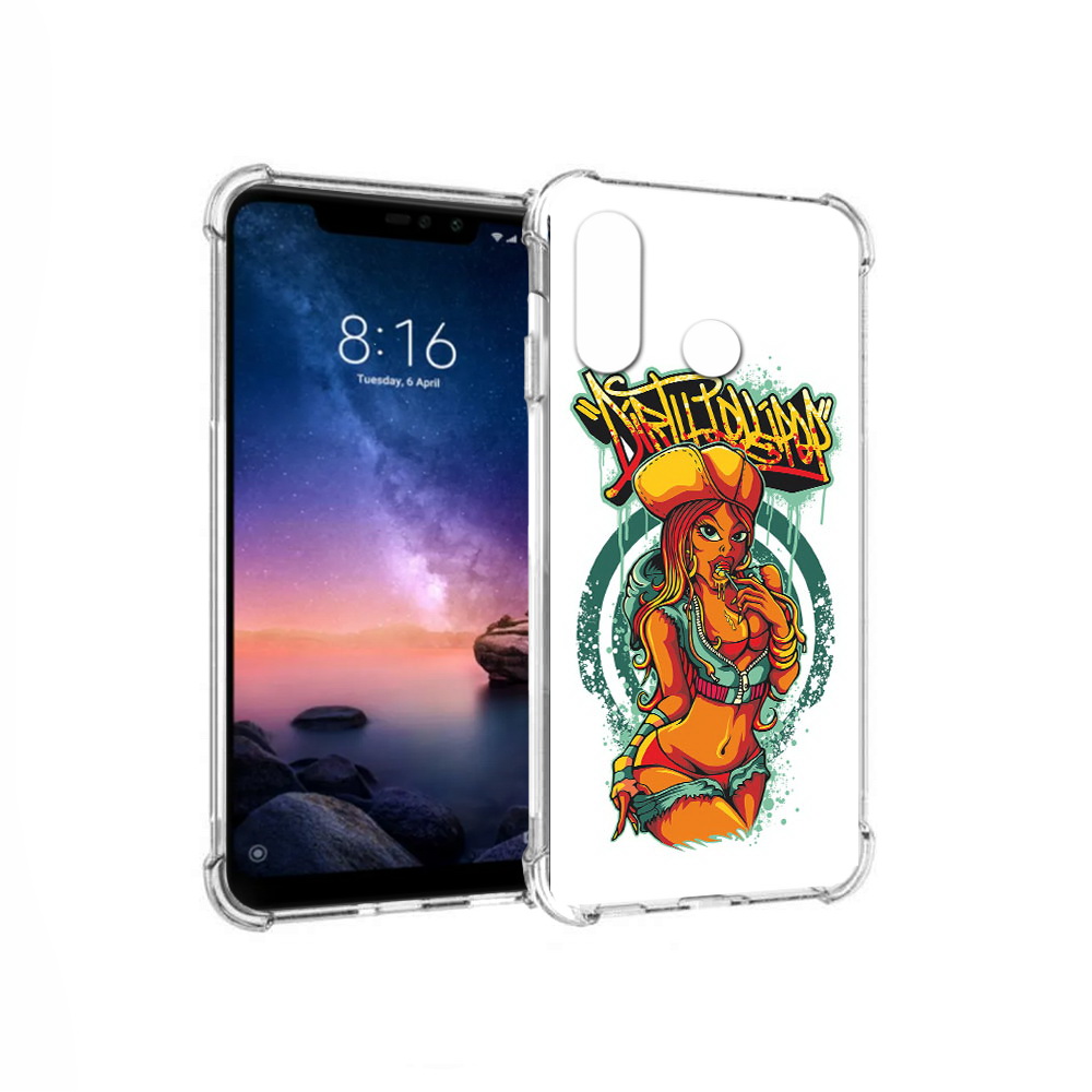 

Чехол MyPads Tocco для Xiaomi Redmi Note 6 нарисованная девушка комикс (PT118671.310.500), Прозрачный, Tocco