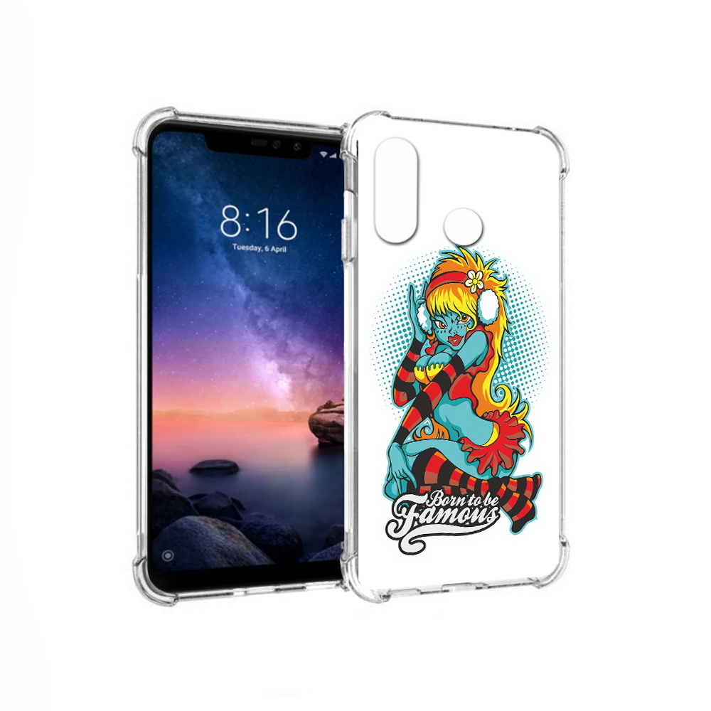 

Чехол MyPads Tocco для Xiaomi Redmi Note 6 нарисованная девушка в наушниках, Прозрачный, Tocco