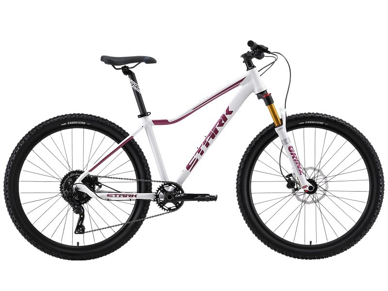 Женский велосипед Stark Viva 27.5 HD (2024) Белый, Фиолетовый 18