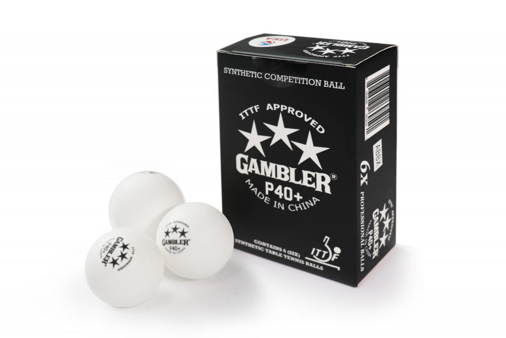 

Мячи для н/т GAMBLER P40+ BALL - 6 PACK, Белый