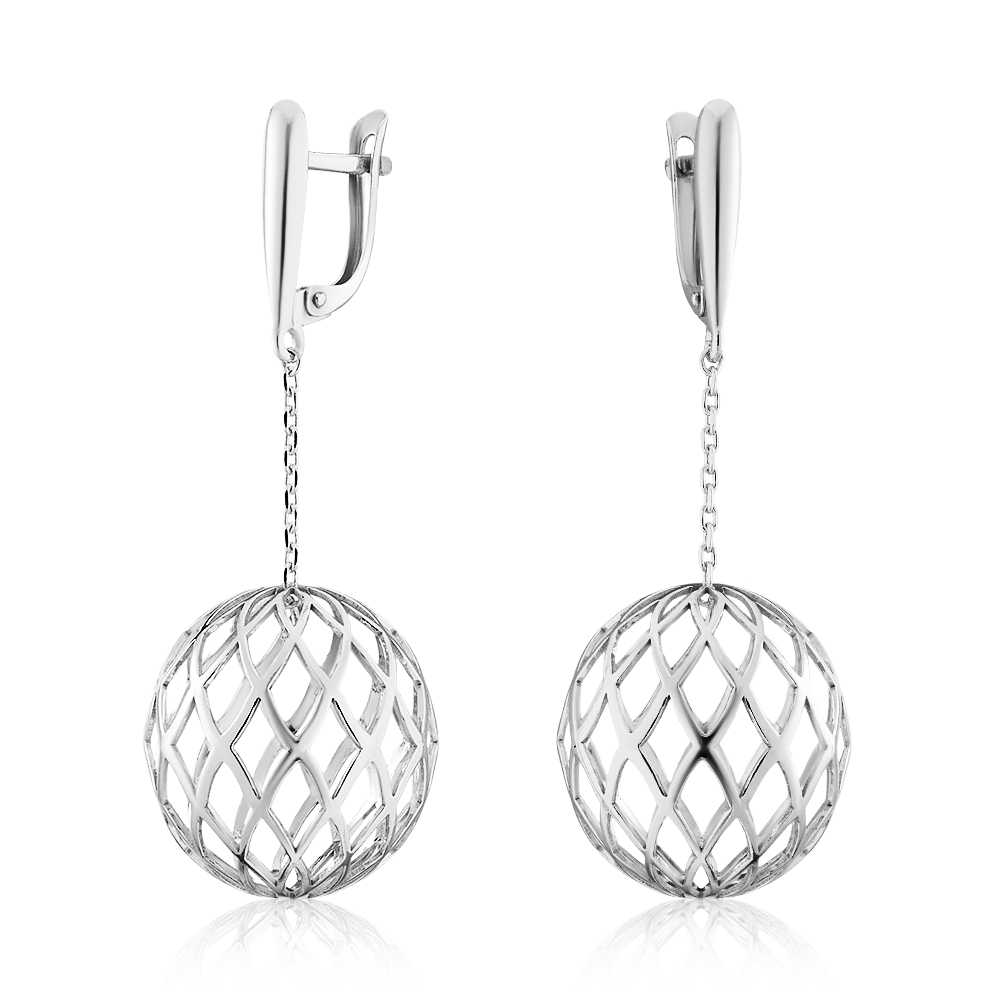 

Серьги из серебра без вставки ЮВЕЛИР КАРАТ 2029049/9