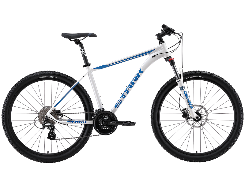 Горный велосипед Stark Router 27.3 HD (2024) Белый, Синий 18"
