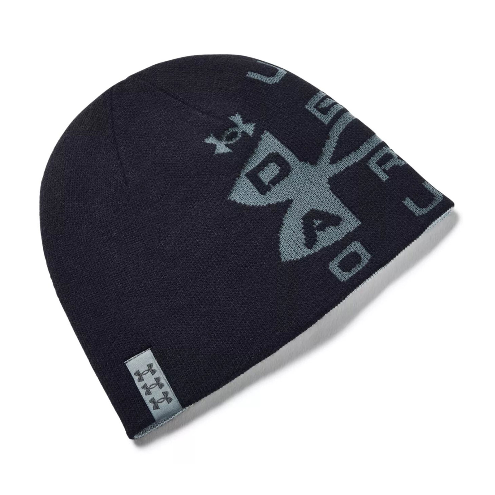 фото Шапка-бини мужская under armour billboard reversible beanie черная, one size