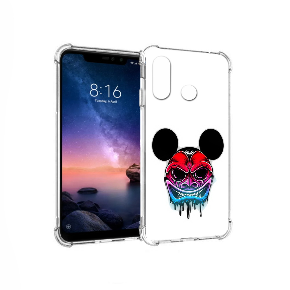 

Чехол MyPads Tocco для Xiaomi Redmi Note 6 микки в маске (PT118671.310.473), Прозрачный, Tocco