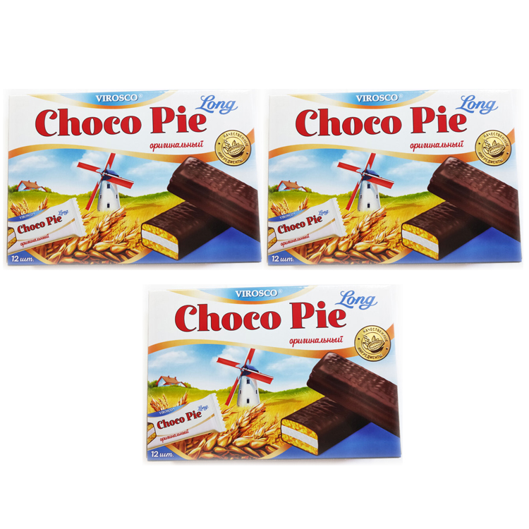 

Печенье Choco Pie Long Оригинальное Вироско (3 шт. по 216 г)