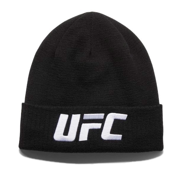 фото Шапка бини унисекс reebok ufc beanie (logo) черная, р. 56-58