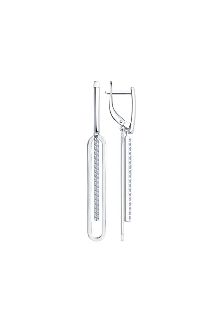 

Серьги из серебра с фианитом SOKOLOV 94023893, 94023893_k