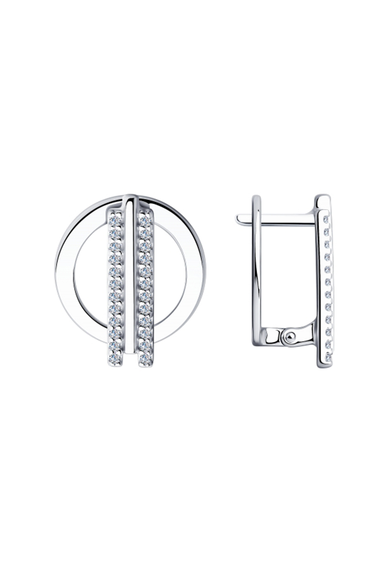 

Серьги из серебра с фианитом SOKOLOV 94023885, 94023885_k