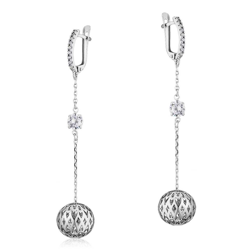 

Серьги из серебра с фианитом ЮВЕЛИР КАРАТ 2128899/9