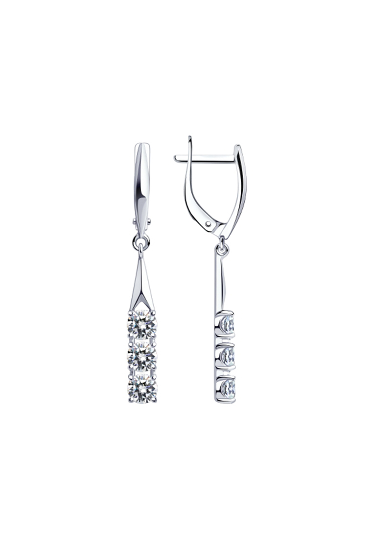 

Серьги из серебра с фианитом SOKOLOV 94023807, 94023807_k