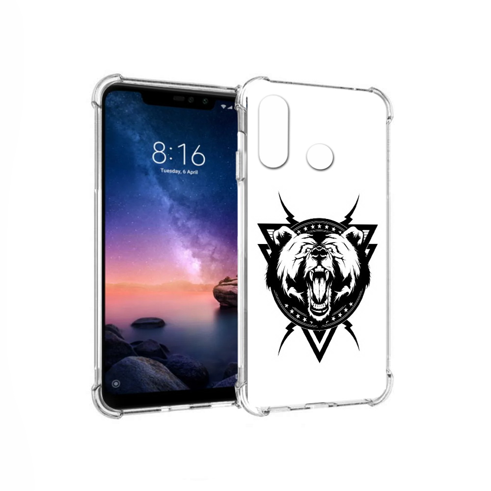 

Чехол MyPads Tocco для Xiaomi Redmi Note 6 медведь в треугольнике (PT118671.310.464), Прозрачный, Tocco