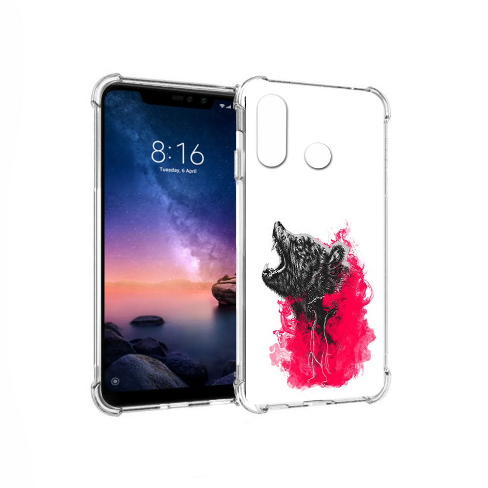

Чехол MyPads Tocco для Xiaomi Redmi Note 6 медведь в дымке (PT118671.310.463), Прозрачный, Tocco