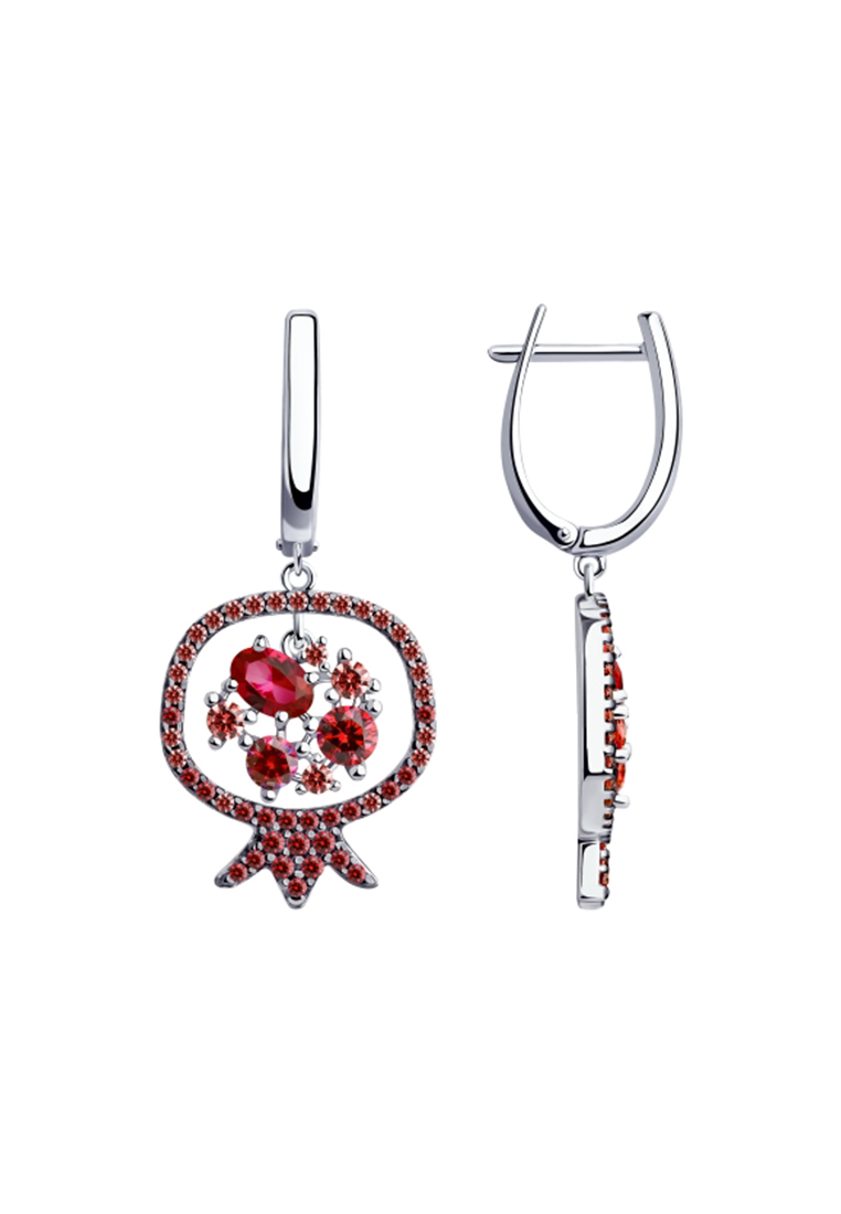 

Серьги из серебра с корундом/фианитом SOKOLOV 94023785, 94023785_k