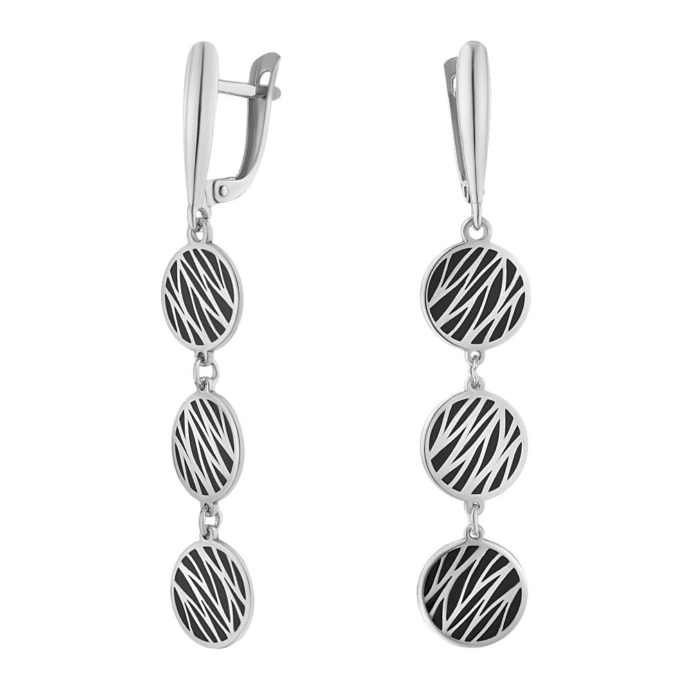 

Серьги из серебра с эмалью ЮВЕЛИР КАРАТ 2028591/9чг, 2028591/9чг