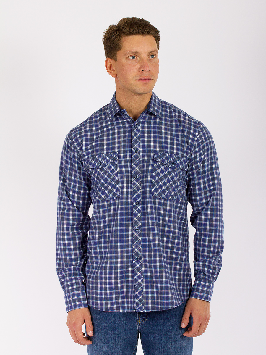 

Рубашка мужская PALMARY LEADING GD57000704 синяя 3XL, GD57000704