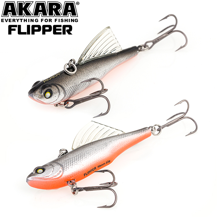 

Воблер Akara раттлин Flipper 70 AF70-A9, Серебристый, Flipper 70