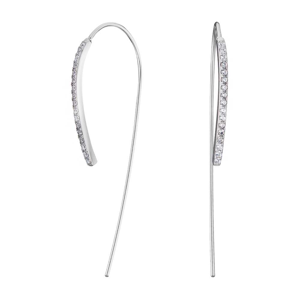 

Серьги из серебра с фианитом ЮВЕЛИР КАРАТ CTE-12188
