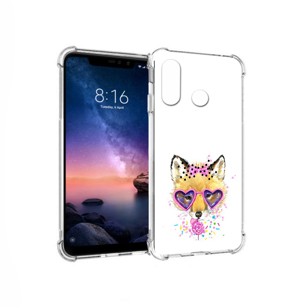 

Чехол MyPads Tocco для Xiaomi Redmi Note 6 лисенок с бантиком (PT118671.310.441), Прозрачный, Tocco