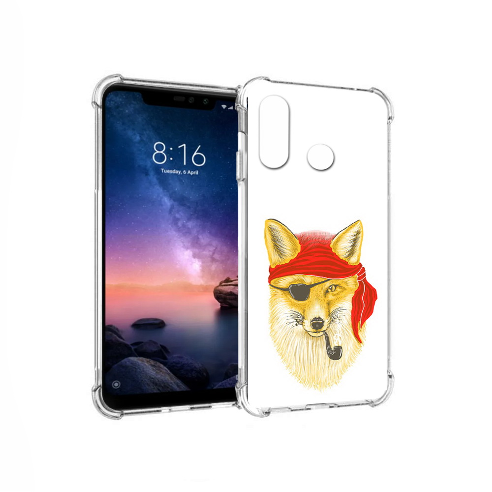 

Чехол MyPads Tocco для Xiaomi Redmi Note 6 лиса-пират (PT118671.310.440), Прозрачный, Tocco