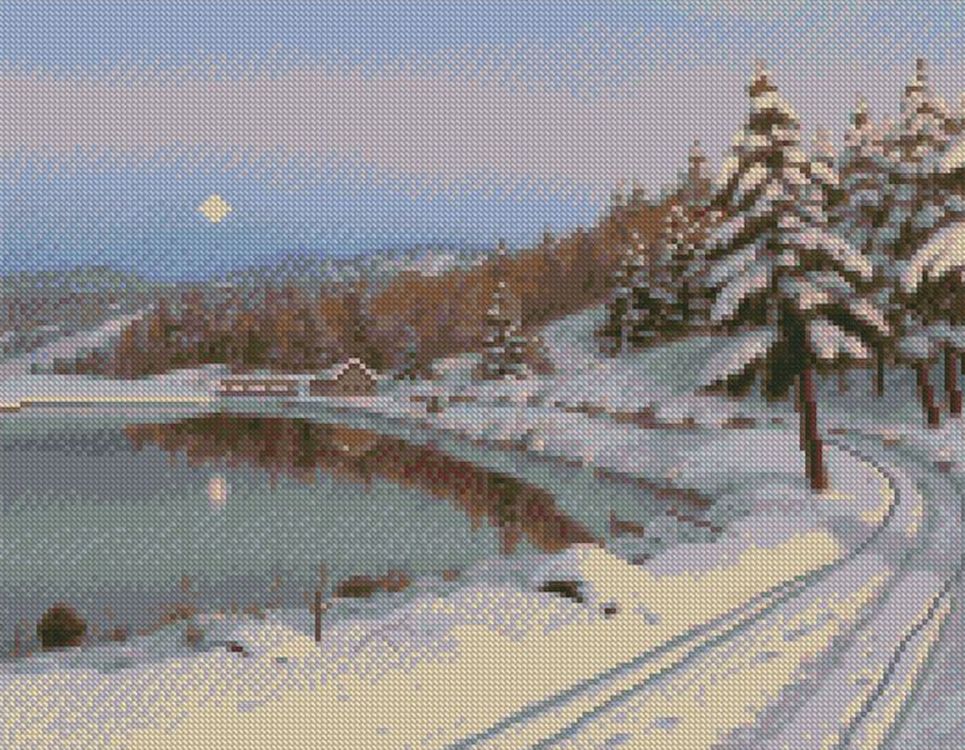 

Алмазная вышивка «Зимний лес»