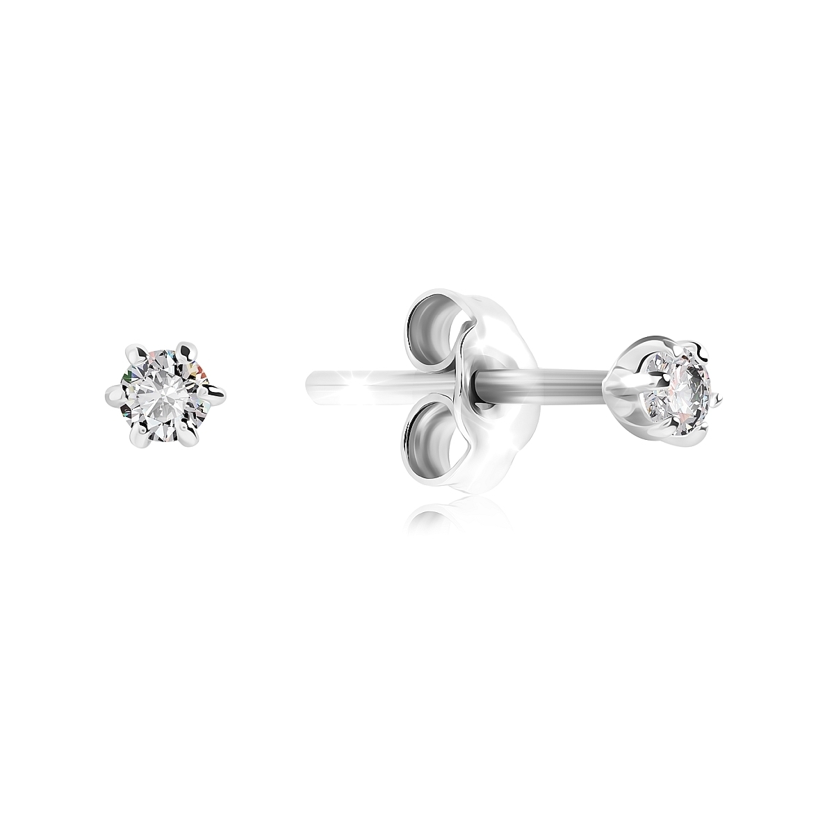 

Серьги пусеты из серебра VALTERA 118437, фианит, 118437