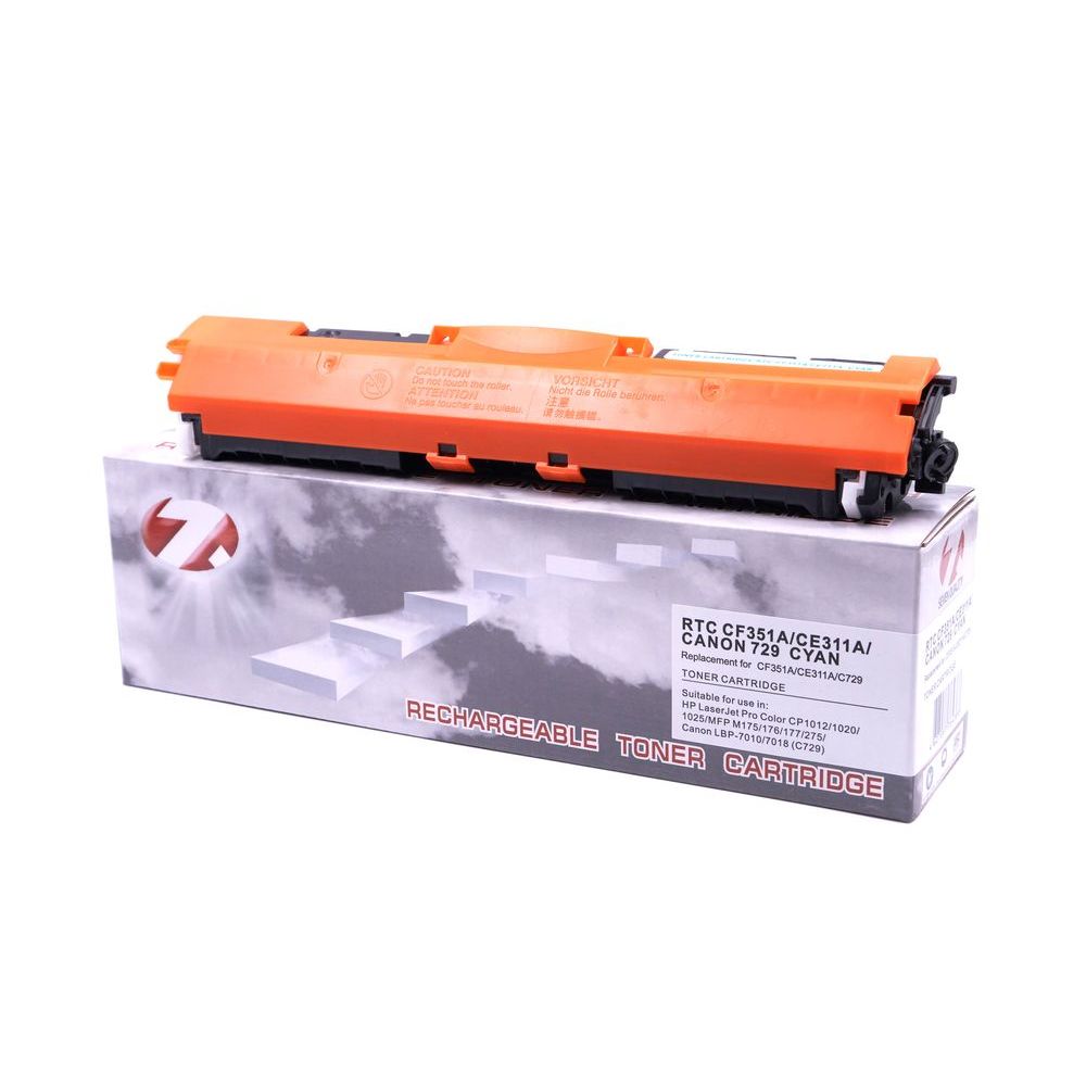 

Тонер-картридж 7Q CF351A, CE311A, C-729 для HP, Canon Blue, 1000 стр., универсальный, Голубой, CF351A