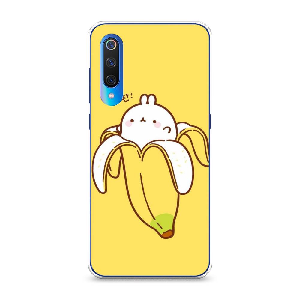 

Чехол Awog на Xiaomi Mi 9 "Зайчик-бананчик", Разноцветный, 34850-2