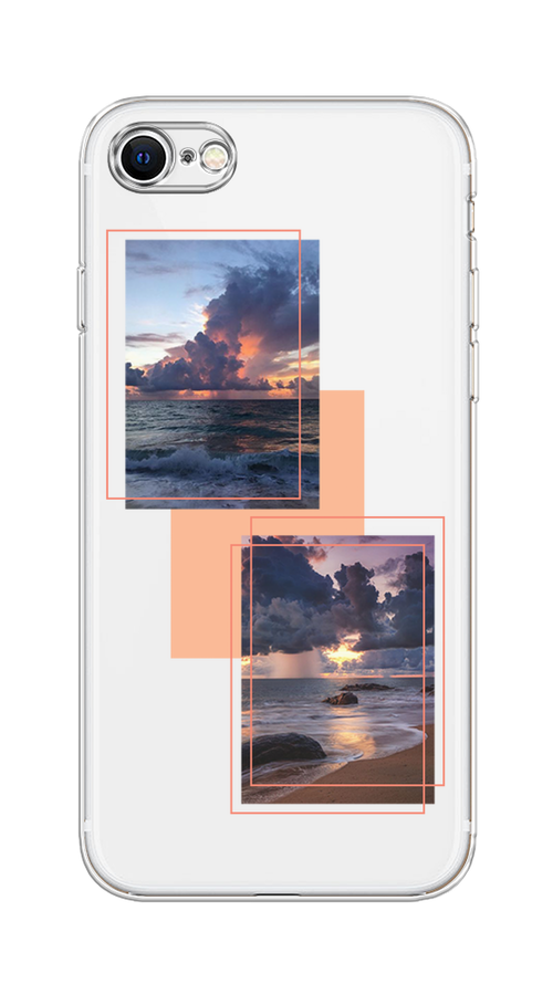 

Чехол на Apple iPhone 7/8/SE 2020/SE 2022 "Sky collage", Розовый;прозрачный;синий, 10650-1