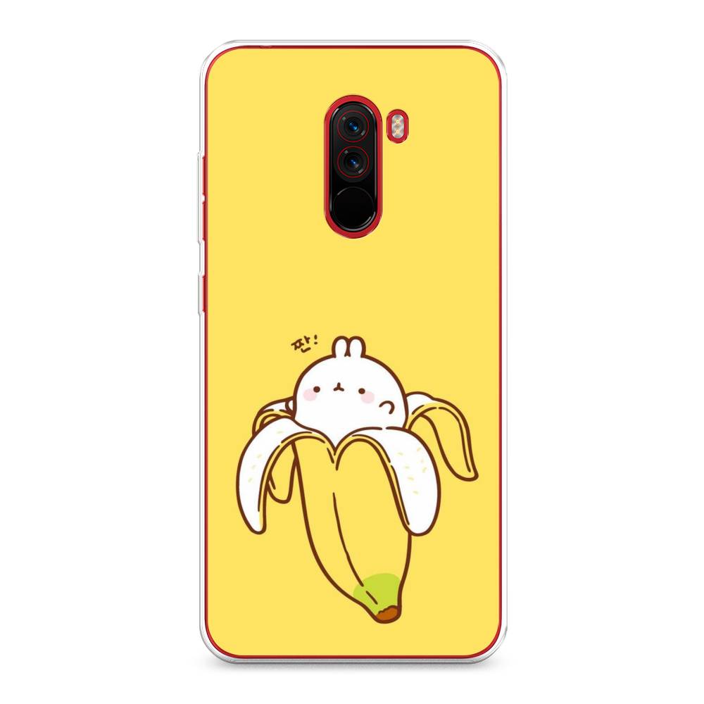 

Чехол Awog на Xiaomi Pocophone F1 "Зайчик-бананчик", Разноцветный, 34450-2
