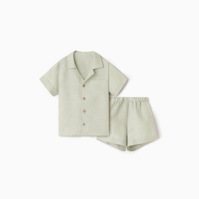 

Костюм повседневный детский Крошка Я Linen, Зеленый, 92, Linen