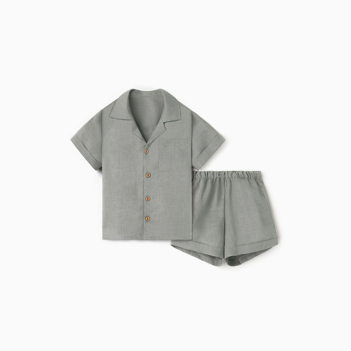

Костюм повседневный детский Крошка Я Linen, Серый, 92, Linen