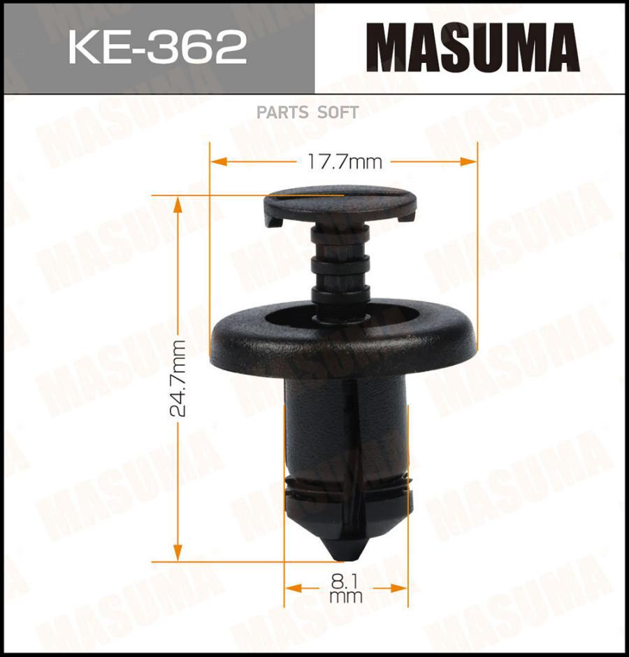 

Клипса автомобильная (автокрепеж) MASUMA 362-KE [уп.50]