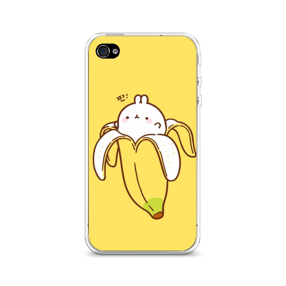 

Чехол Awog на Apple iPhone 4/4S / Айфон 4/4S "Зайчик-бананчик", Разноцветный, 10150-2