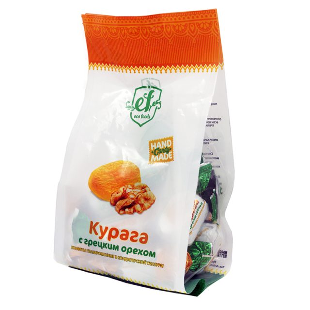 

Конфеты глазированные ЭКО ФУДС Курага с грецким орехом, 250 г, конфеты эко фудс