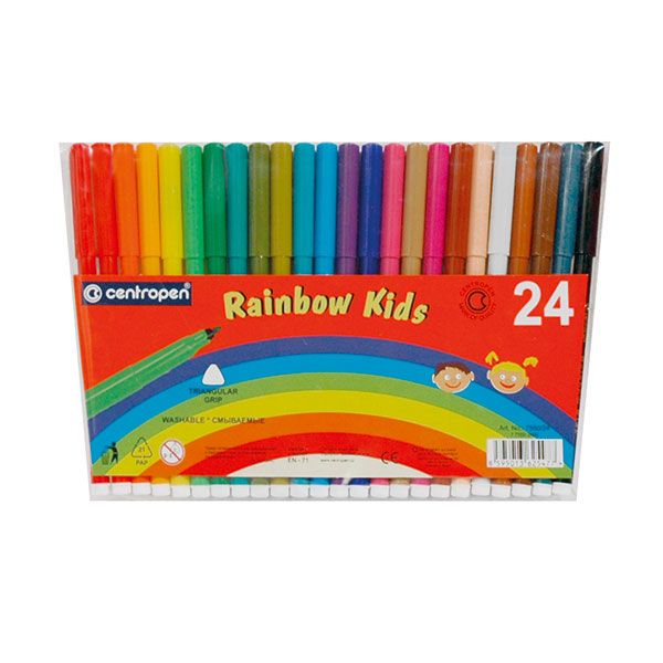 Фломастеры Centropen Rainbow Kids, 24 цвета