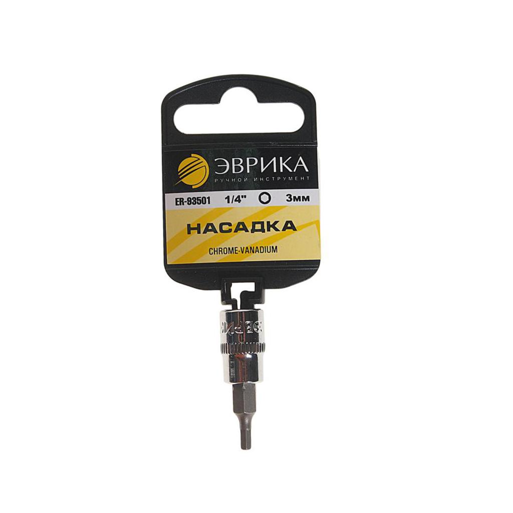 

Бита-головка 1/4" HEX H3х37мм с держателем ЭВРИКА ER-93501H