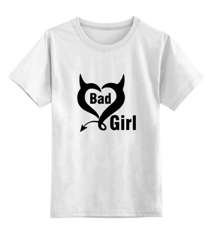 

Детская футболка классическая Printio Bad girl, р. 128, Белый, 0000000713673