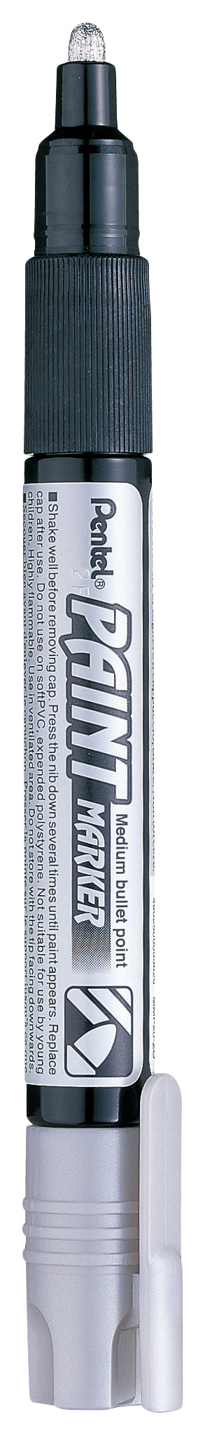 

Маркер перманентный Pentel Paint PEN-MMP20-Z 4,6 мм с круглым наконечником серебро, Серебристый
