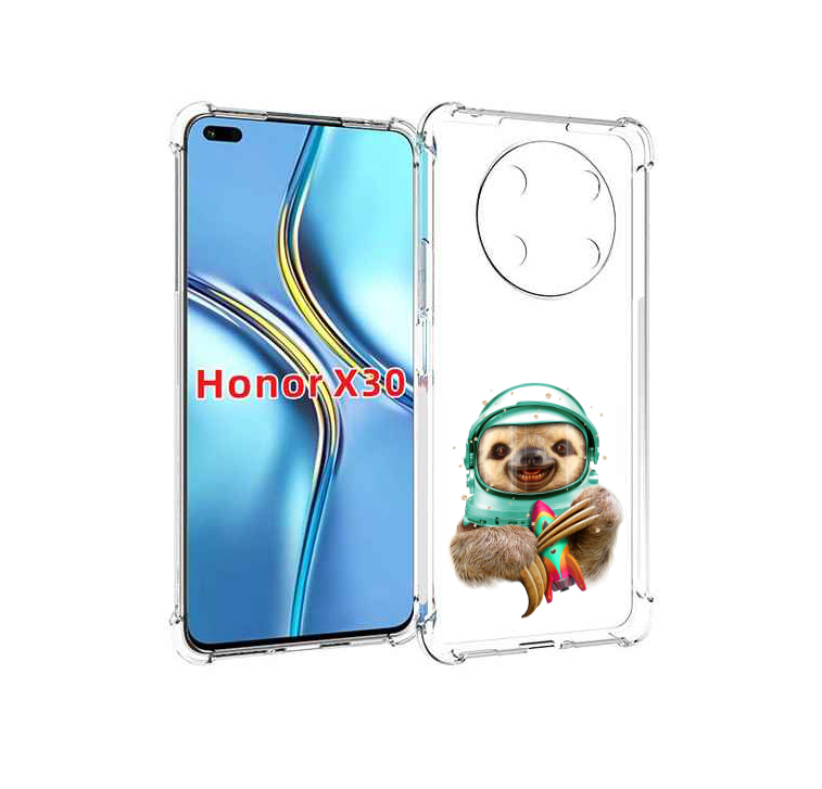

Чехол MyPads Ленивец астронавт для Honor X30 / Magic4 Lite 5G, Прозрачный, Tocco