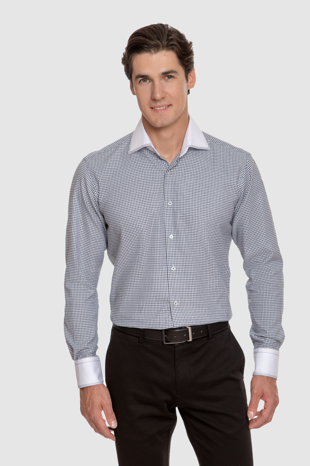 

Рубашка мужская Kanzler 110075W04S021 серая 40, 110075W04S021