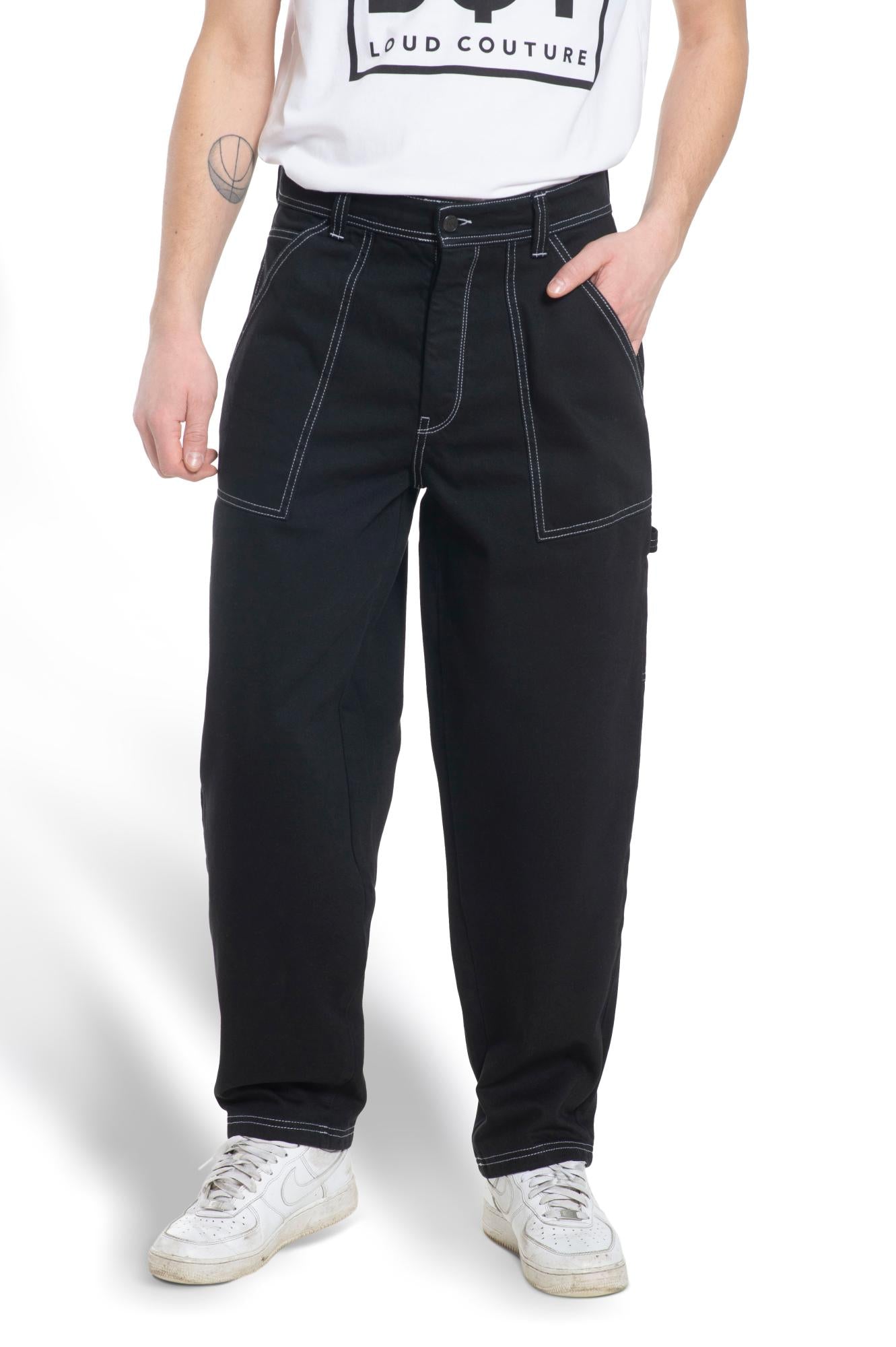 Джинсы унисекс HOMEBOY x-tra WORK Pants черные 34/32